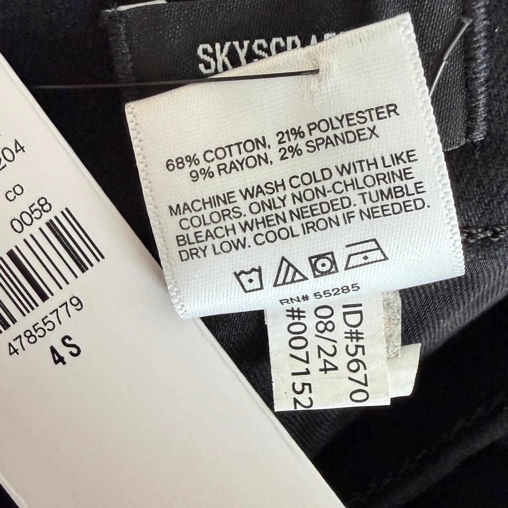 EXPRESS Skyscraper Mid Rise Stay Black Jeans Size 4 Short 4S - Picture 14 of 15